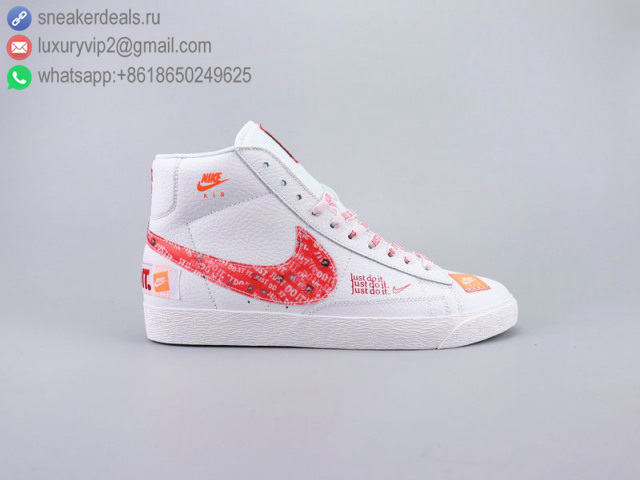 NIKE BLAZER MID GT JDI WHITE RED LEATHER UNISEX SHOES